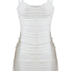 Tall Robe Moulante Blanche à Devant Croisé Et Lanières -Promos Jupe Éthérée Boutique 0011fbbaf9d9633a07799cf7726599bdee696c1d cmv6372 6