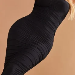 Shape Robe Bustier Longue Froncée Noire -Promos Jupe Éthérée Boutique 00b29c5f86537262dc495e17d1494c72b7b820a0 cme0425 5