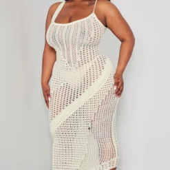 Plus Robe Longue En Maille Tricot Crème à Dos échancré -Promos Jupe Éthérée Boutique 03984c0cf0caf009f07a648e11309e98160d9cd5 cne0652 3