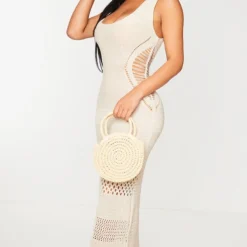 Petite Robe Longue Crème En Maille Crochet à Décolleté Plongeant -Promos Jupe Éthérée Boutique 041866168ec2dfc9f8729706f479e31889afd701 cmr8372 4