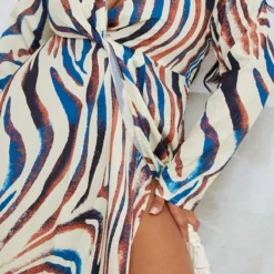 Plus Robe Longue Gris Pierre Imprimé Zèbre à Torsade -Promos Jupe Éthérée Boutique 06a87c071683b5b5c6e01fb8a2a8565cbd0b19d2 cmw8951 5