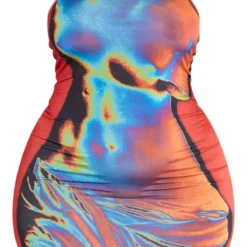 Plus Robe Moulante Multicolore Imprimé Chaleur Corporelle à Bretelles -Promos Jupe Éthérée Boutique 06d32d40ea97914b437d2bf9758e41821beadcde cne0661 5