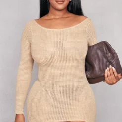 Shape Robe Texturée Gris Pierre à Dos Ouvert Et Manches Longues -Promos Jupe Éthérée Boutique 082d14efaa4594796c1f5f4ce9b64ddfac9ba77e cne3700 3