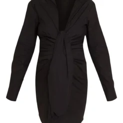 Maternité Mini Robe De Grossesse Noire à Devant Drapé -Promos Jupe Éthérée Boutique 0860f93e235f06c3a97e748b8b0acbbd286a891f cmv3659 6