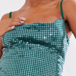 Maternité Robe De Grossesse Vert émeraude à Sequins Et Col Bénitier -Promos Jupe Éthérée Boutique 092f8cba4e98db45517656228bc62ec2ee9c88ea cnb2411 4