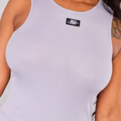 PRETTYLITTLETHING Shape Mini Robe Côtelée Grise à Dos Nageur -Promos Jupe Éthérée Boutique 0946b6b9a4defa69910d313fbe9ac5c2b5e71821 cne3536 4