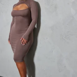 Shape Robe Mi-longue En Jersey Café Au Lait à Découpe Et Manches Longues -Promos Jupe Éthérée Boutique 0d9398d48d4e9dc795dd22318b9229c34f062480 cnd0636 3