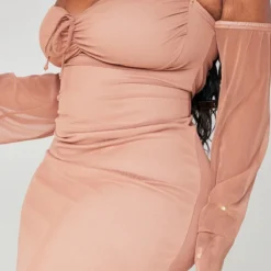 Plus Robe Mi-longue En Mesh Froncé Mauve Détail Buste Et Manches 8 Plus Robe Mi-longue En Mesh Froncé Mauve Détail Buste Et Manches -Promos Jupe Éthérée Boutique 0fa8d90917a8a76713a293134a6bfb31b37e3f36 cna9992 4