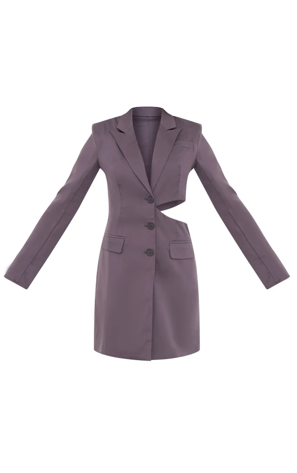 Tall Robe Blazer Gris Anthracite Découpée 5 Tall Robe Blazer Gris Anthracite Découpée – Image 5
