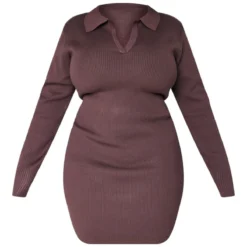 Plus Mini Robe Moulante En Maille Tricot Côtelée Chocolat à Manches Longues -Promos Jupe Éthérée Boutique 11c5df4910fc250b9dbef9059534014896d09ae3 cnb2399 5