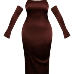 Shape Robe Mi-longue Marron Chocolat Satinée à Col Bardot Et Dos Nu 9 Shape Robe Mi-longue Marron Chocolat Satinée à Col Bardot Et Dos Nu -Promos Jupe Éthérée Boutique 13a96ea7949180cd69d12c2ea5c845aa746e6d55 cnc4676 5