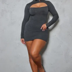 Shape Robe Moulante Découpée En Jersey Gris Anthracite à Manches Longues -Promos Jupe Éthérée Boutique 146ec0587b7759c0a24eaaa2fca43ae6b777b434 cnd0618 3
