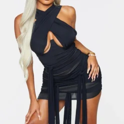 Shape Robe Moulante Noire En Mesh à Liens Autour Du Cou -Promos Jupe Éthérée Boutique 147dc6829825e83c9ffd84cf290d24464e0bddf2 cmt4765 4