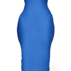 Shape Robe Bustier Mi-longue Bleu Marine Texturée -Promos Jupe Éthérée Boutique 16f3fd5fdd57567bbee3e1e747afbf7977fedca8 cnd0579 5