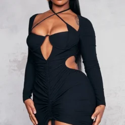 Shape Robe Moulante Tissée Noire à Buste Froncé Et Découpes -Promos Jupe Éthérée Boutique 18e6b59541926f143f0e1f10b297b6cade5adb14 cnc1660 3