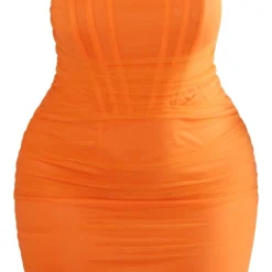 Shape Robe Moulante En Mesh Orange à Détail Corset Et Fronces -Promos Jupe Éthérée Boutique 1954eff65e6c5c2bc08bda7ca89215b9638b5b14 cmw7610 6