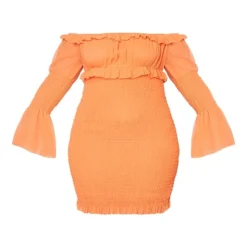 Plus Robe Moulante En Mousseline De Soie Orange Vif Effet Froncé -Promos Jupe Éthérée Boutique 1a11ca1dde458d1b365db40ee712e2d3614c6be4 cms2543 6