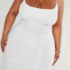 Plus Robe Mi-longue En Jersey Doux Froncé Crème à Col Bénitier 7 Plus Robe Mi-longue En Jersey Doux Froncé Crème à Col Bénitier -Promos Jupe Éthérée Boutique 1b41c20dd4d2862f19c132a5cb14ea4c2742aba7 cnd4812 4