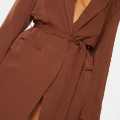 Plus Robe Blazer Chocolat à Taille Nouée -Promos Jupe Éthérée Boutique 1b533511cdc910c287e7b3fab7af0ffd336bae20 cmt2412 5
