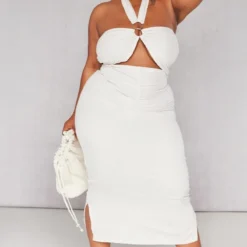 Plus Robe Mi-longue Dos Nu Gris Pierre à Détail Anneau -Promos Jupe Éthérée Boutique 1bf443b25fd83fbcf100cf9de0987ac345d0849f cmy8464 4