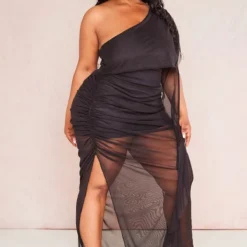 Plus Robe Asymétrique Noire En Mesh Volanté -Promos Jupe Éthérée Boutique 1c82defab9d74e22b23e6e270f95d4876c700fb3 cnd7333 3