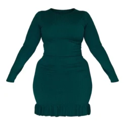 Plus Robe Moulante Vert émeraude à Ourlet Volanté -Promos Jupe Éthérée Boutique 1d78fd20af2753c0bc48ccdc1586ef8f4cdea596 cnc5169 5
