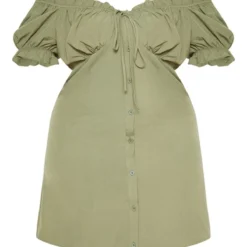 Plus Robe Droite Kaki à Col Bardot Et Boutons 7 Plus Robe Droite Kaki à Col Bardot Et Boutons -Promos Jupe Éthérée Boutique 1da0fc8ecf16ace9cd1363fb09f978a2383e028d CMD9159 3