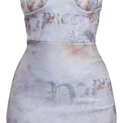 Petite Robe Moulante Ajustée Grise Fleurie Vintage à Détail Corset -Promos Jupe Éthérée Boutique 1eb35ab0400717fed22915c9042300db2a217e15 cnd2310 5