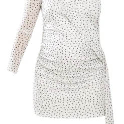 Maternité Mini Robe De Grossesse Asymétrique Blanche à Pois 9 Maternité Mini Robe De Grossesse Asymétrique Blanche à Pois -Promos Jupe Éthérée Boutique 1fd1b225810772acfcf4676075f0677a789fea26 cnd7250 5