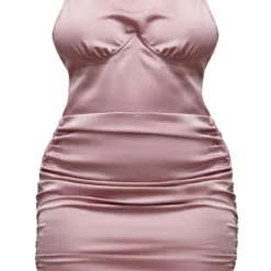 Shape Robe Moulante Satinée Froncée Rose à Armatures Et Dos Nu -Promos Jupe Éthérée Boutique 1ff3c77c1ab56ce54d0c0e48438bc89084bb2cbe cnc8650 5