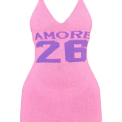 Petite Mini-robe En Maille Tricot Rose à Slogan Amore 9 Petite Mini-robe En Maille Tricot Rose à Slogan Amore -Promos Jupe Éthérée Boutique 20112e9b94d97a49c08bf1e2e5515de25c84959c cne8175 5