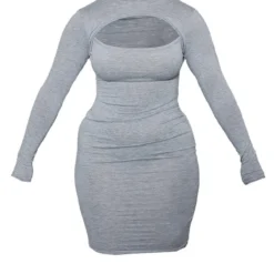Shape Robe Mi-longue En Jersey Gris Cendré à Découpe Et Manches Longues -Promos Jupe Éthérée Boutique 21a39b9395695d4974ec2ae00c6f5203082c2e89 cnd0638 5