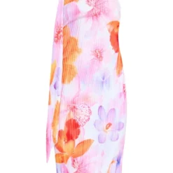 Plus Robe Mi-longue Plissée Rose Fleurie à Col Ras -Promos Jupe Éthérée Boutique 2298f890ada3ce8c5f9e46732082435deac5723b cne4196 5