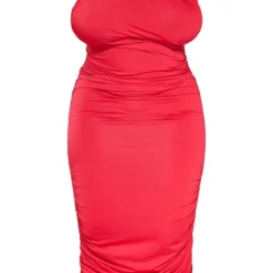 Plus Robe Moulante Longue Rouge Froncée à épaule Unique -Promos Jupe Éthérée Boutique 22f6e075691b0f2d3086903554a43762d0d86d10 cna0081 6
