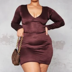 Plus Robe Moulante Chocolat à Détail Coutures 7 Plus Robe Moulante Chocolat à Détail Coutures -Promos Jupe Éthérée Boutique 231020571c6c8b58ebc0ded9feda8a32ffc47447 cnb6933 3