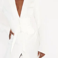 Tall Robe Blazer Crème à Manches Longues Et Corset -Promos Jupe Éthérée Boutique 231b051a419103e6cf77ebe5305869777a7ac8f8 cmt1111 5