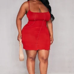 Plus Robe Moulante Rouge à Détail Coutures -Promos Jupe Éthérée Boutique 232e4450e08c1c54c2f1d001a93f7bc75c934584 cnd2491 3