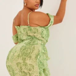 Plus Robe Moulante Verte Imprimé Statue à Fronces -Promos Jupe Éthérée Boutique 24e246ed53a0f3a7e7cc6111d0097be8917b3dcc cne0712 5