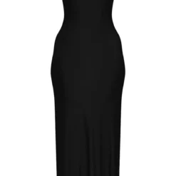 Logic Shape Robe Longue Moulante Noire à Bretelles Nouées -Promos Jupe Éthérée Boutique 273e219587acf266424366c97d15e441e7a8516e cmy8126 6