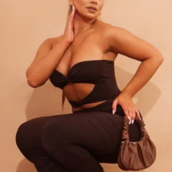 Shape Robe Longue Marron Chocolat à Devant Torsadé Et Découpes -Promos Jupe Éthérée Boutique 2948c8303b5d99c15981938050c181e508267910 cmw7711 4