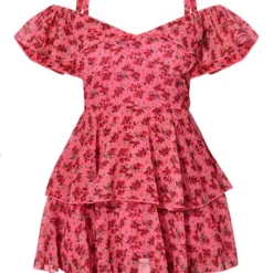 Petite Mini Robe Rose En Mousseline De Soie Imprimé Petites Fleurs à Volants 9 Petite Mini Robe Rose En Mousseline De Soie Imprimé Petites Fleurs à Volants -Promos Jupe Éthérée Boutique 29aadd010ff590233a7eb4728935e94298eca11a cnd3289 5