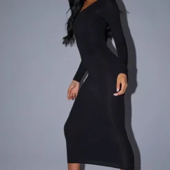 Tall Robe Longue En Jersey Noir à Manches Longues -Promos Jupe Éthérée Boutique 29f145ac68c0397e209b81bee2f9ac1421c1c115 cme1965 4