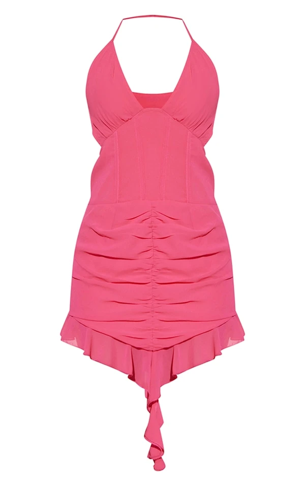 Petite Mini Robe-corset Rose Vif 5 Petite Mini Robe-corset Rose Vif – Image 5