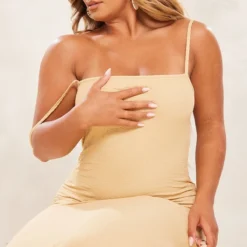 Shape Robe Longue Texturée Camel à Col Bénitier -Promos Jupe Éthérée Boutique 2e2ee915ab0afacfd095e46a7c73e442b0a43157 cne3489 4