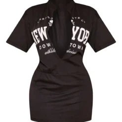 Shape Robe T-shirt Moulante Noire à Col En V Et Imprimé New York 9 Shape Robe T-shirt Moulante Noire à Col En V Et Imprimé New York -Promos Jupe Éthérée Boutique 32370c99e2e6caeb3086dece2aa8b11281912d67 cmz8708 5