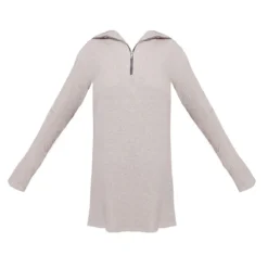 Tall Robe Pull Oversize Beige Côtelée à Col Montant Et Demi Zip -Promos Jupe Éthérée Boutique 339809d075228d0ce5387d7ca940648dfb3123cb cnc4013 5