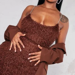 Shape Robe Moulante à Paillettes Texturées Chocolat Et Bretelles Strassées -Promos Jupe Éthérée Boutique 33e5289e7c5ac568313721c6d0af514bcfec7314 cnc6382 4