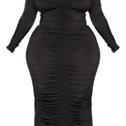 Plus Robe Longue Noire Très Froncée à Manches Longues -Promos Jupe Éthérée Boutique 346cdbfe034c0539f575ef7d9db92cbdc9098c55 cmv1516 6