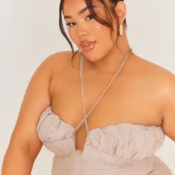 Plus Robe Mi-longue Gris Pierre Dos Nu Fendue Sur Le Côté -Promos Jupe Éthérée Boutique 36079e034f123a8a0951b11e8eb92588b89eed43 cne0771 4