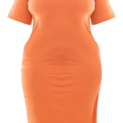 Logic Plus Robe T-shirt Mi-longue Oversize Rouille -Promos Jupe Éthérée Boutique 374e9625f3332cb3e49f4610c1077aa1360f6713 cne4088 5